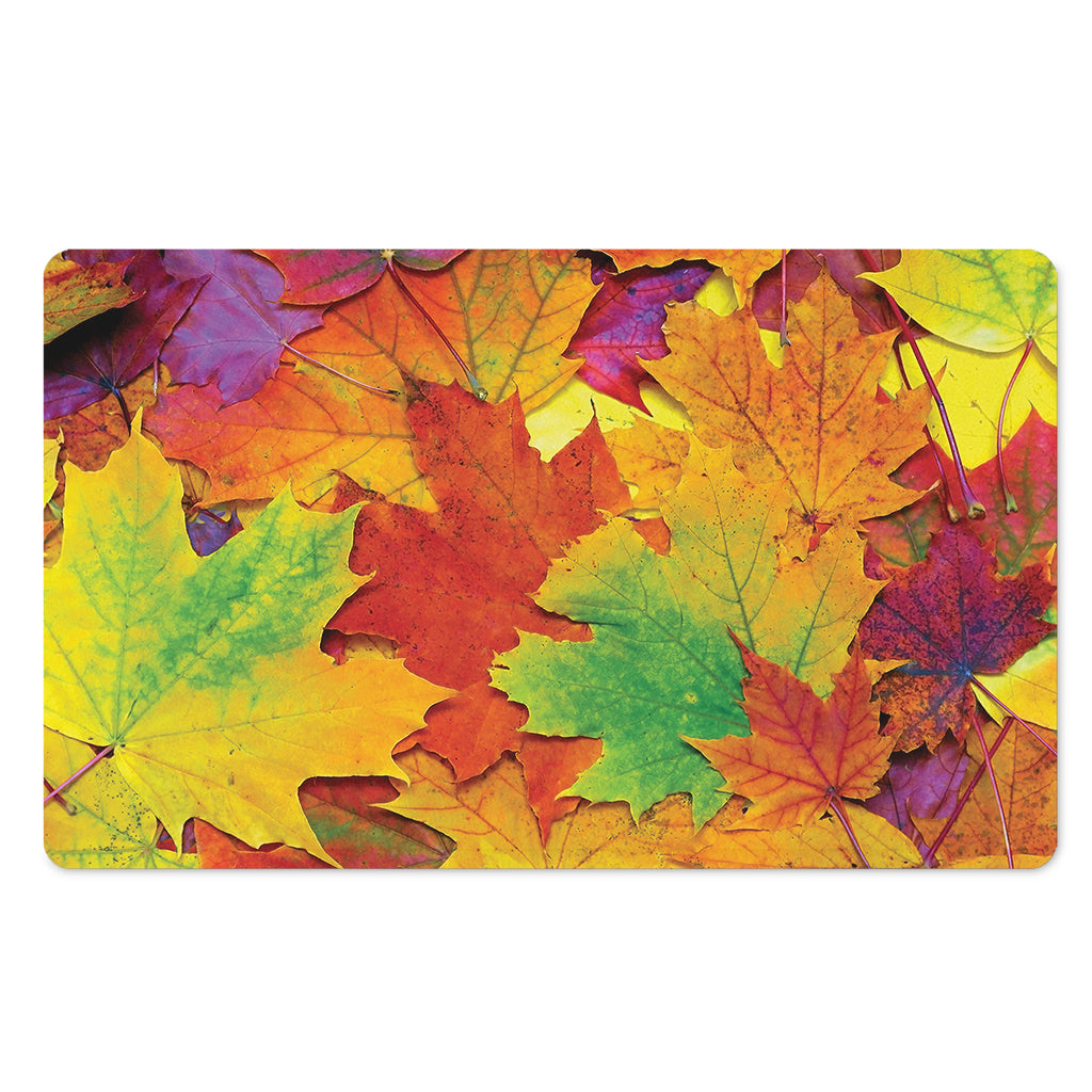 Autumn Maple Leaves Print Polyester Doormat