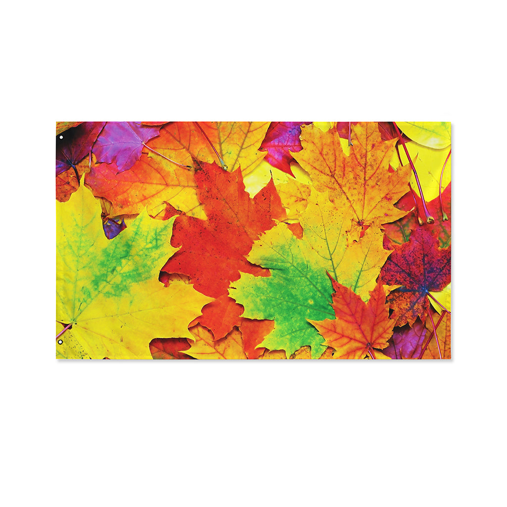 Autumn Maple Leaves Print Polyester Flag