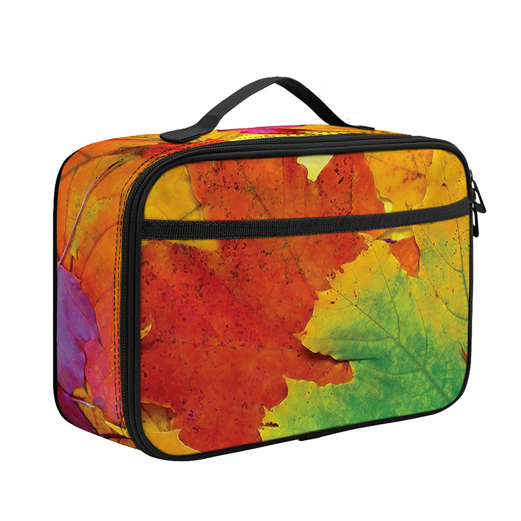 Autumn Maple Leaves Print Portable Lunch Bag