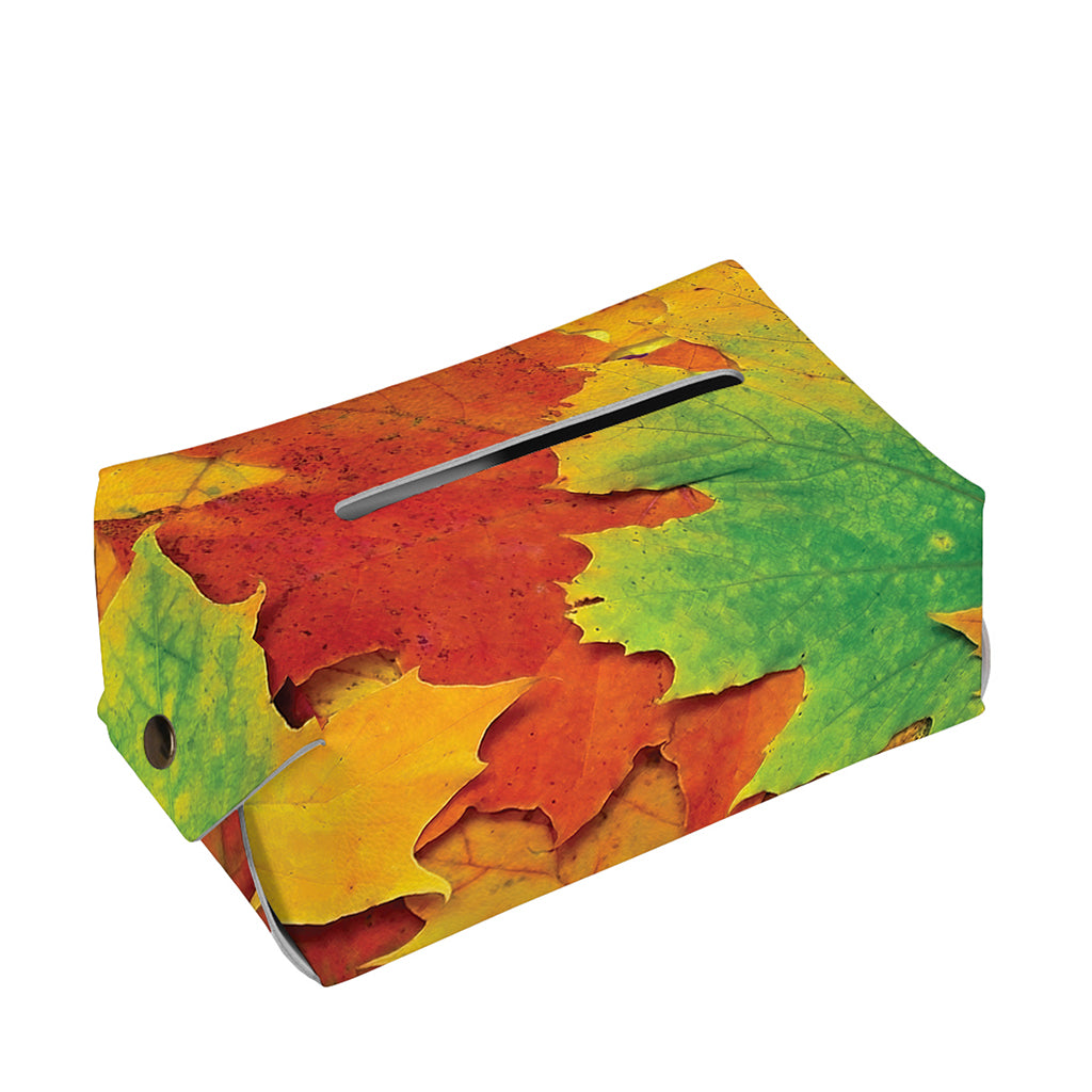 Autumn Maple Leaves Print Rectangle Tissue Box Cover