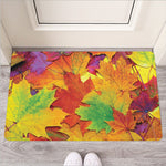 Autumn Maple Leaves Print Rubber Doormat