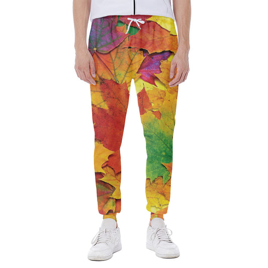 Autumn Maple Leaves Print Scuba Joggers