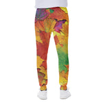 Autumn Maple Leaves Print Scuba Joggers