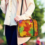 Autumn Maple Leaves Print Shoulder Strap Bible Bag