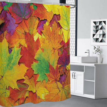 Autumn Maple Leaves Print Shower Curtain