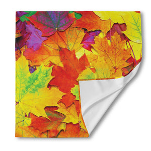 Autumn Maple Leaves Print Silk Bandana