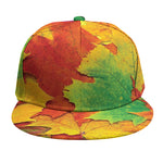 Autumn Maple Leaves Print Snapback Cap