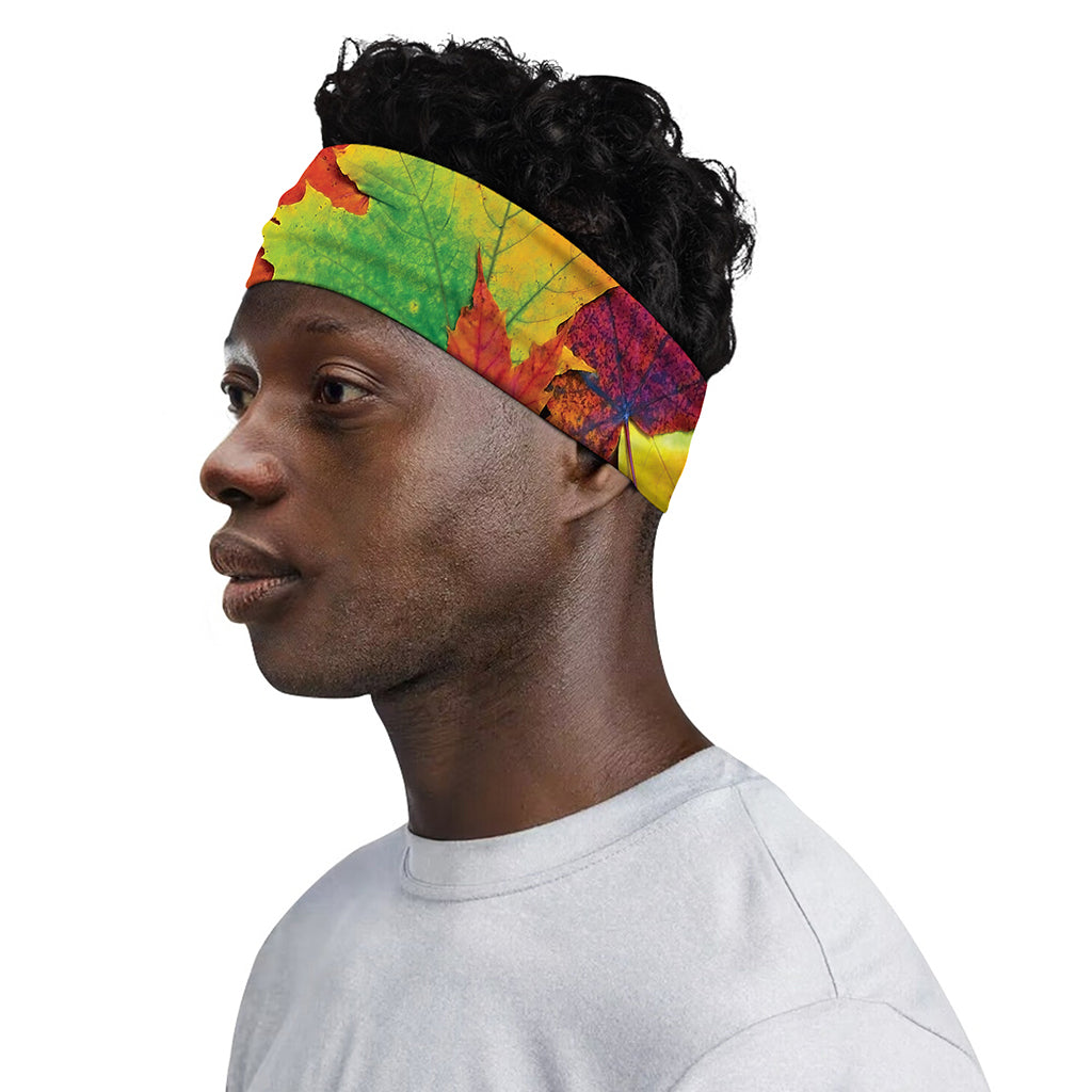 Autumn Maple Leaves Print Sports Headband