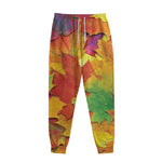 Autumn Maple Leaves Print Sweatpants