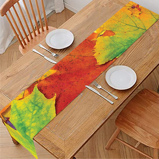 Autumn Maple Leaves Print Table Runner