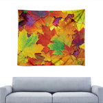 Autumn Maple Leaves Print Tapestry