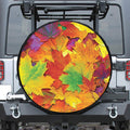 Autumn Maple Leaves Print Tire Cover