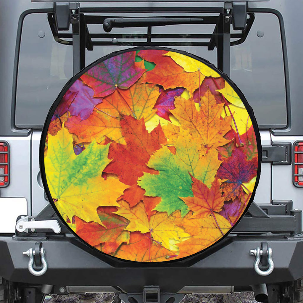 Autumn Maple Leaves Print Tire Cover