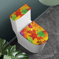 Autumn Maple Leaves Print Toilet Lid And Tank Cover Set