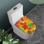 Autumn Maple Leaves Print Toilet Lid Cover
