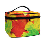 Autumn Maple Leaves Print Travel Makeup Bag