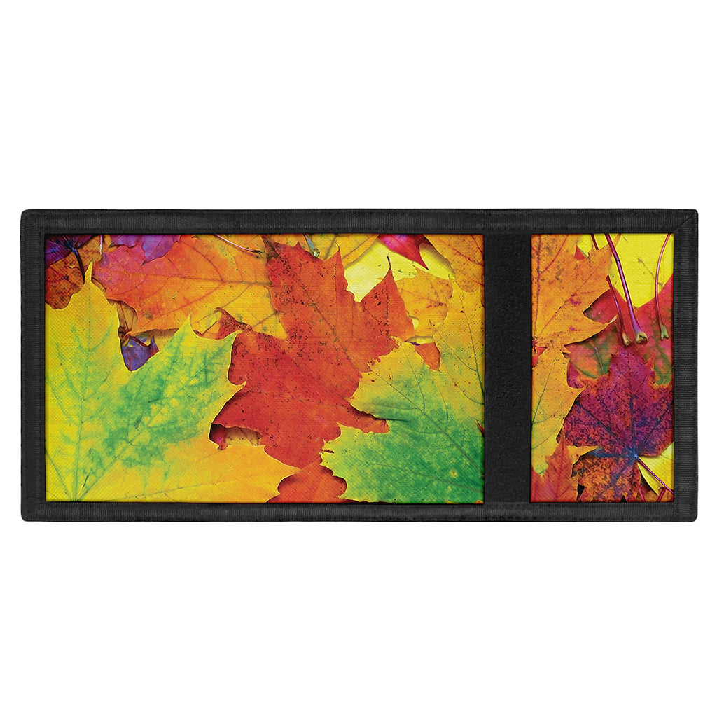 Autumn Maple Leaves Print Trifold Wallet