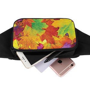 Autumn Maple Leaves Print Waist Bag