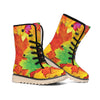 Autumn Maple Leaves Print Winter Boots