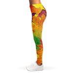 Autumn Maple Leaves Print Women's Leggings