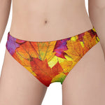 Autumn Maple Leaves Print Women's Panties