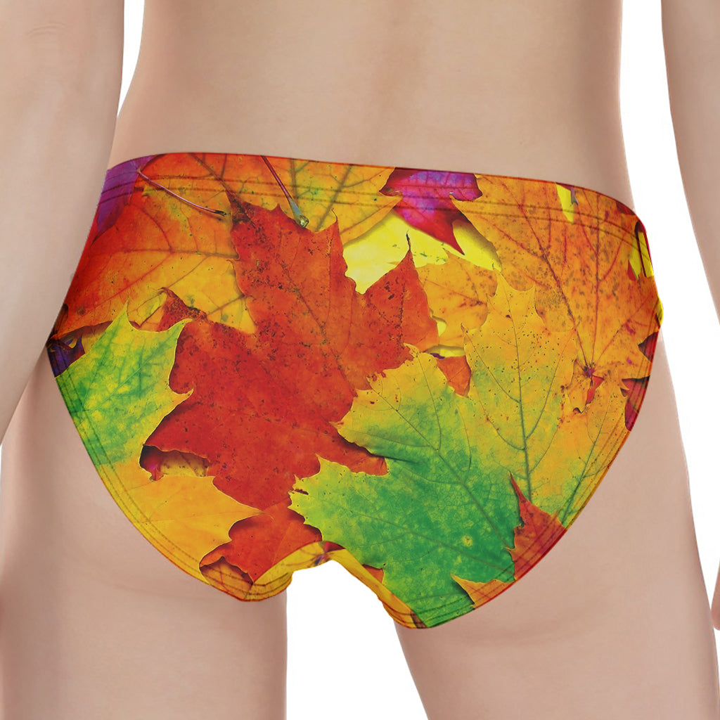 Autumn Maple Leaves Print Women's Panties