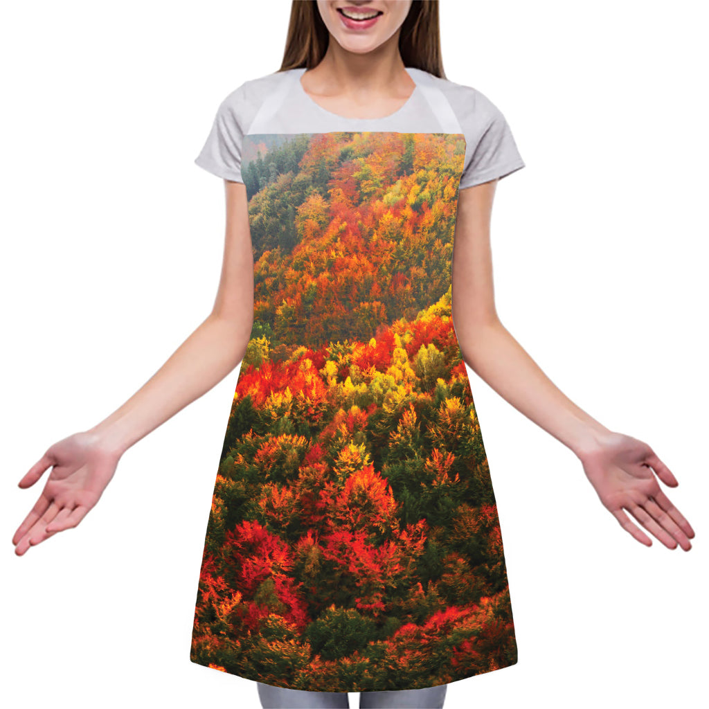 Autumn Mountain Print Adjustable Apron