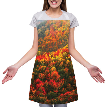 Autumn Mountain Print Adjustable Apron