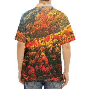 Autumn Mountain Print Aloha Shirt