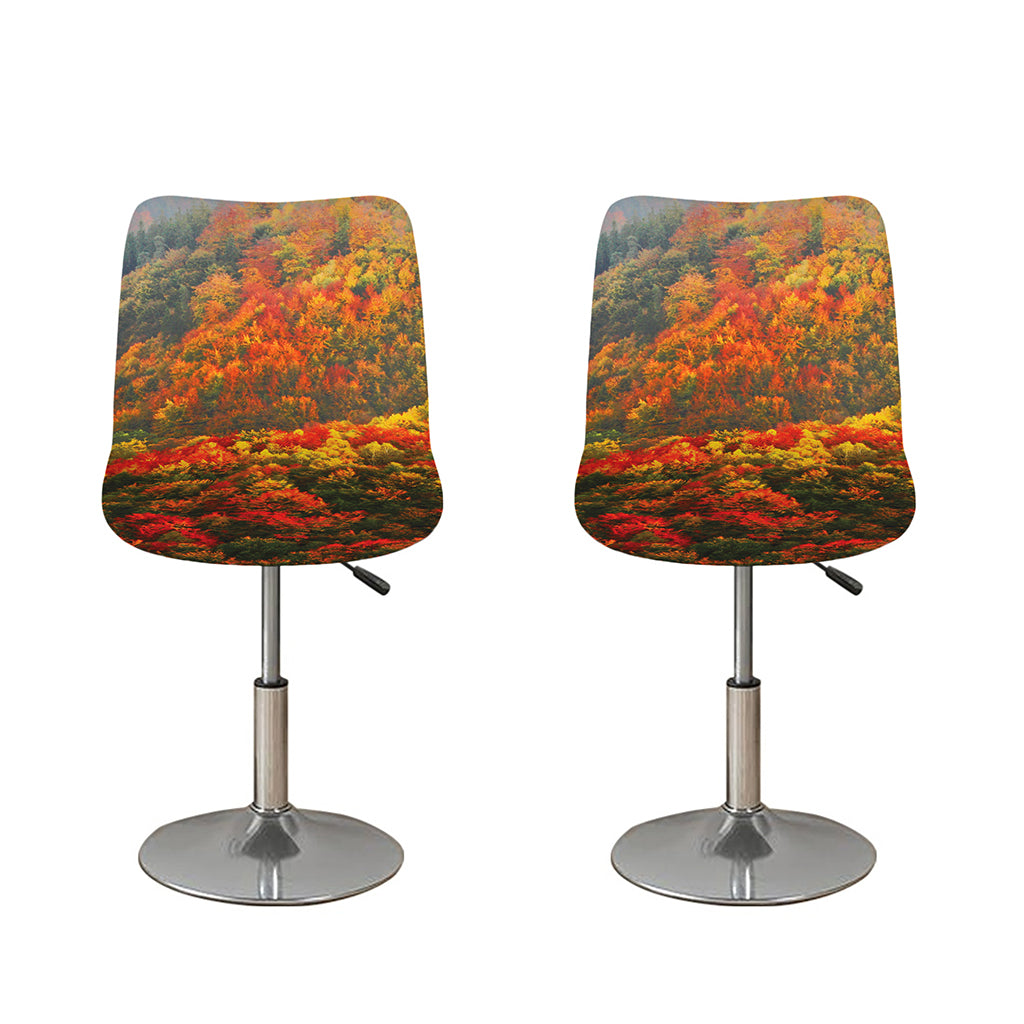 Autumn Mountain Print Bar Stool Covers