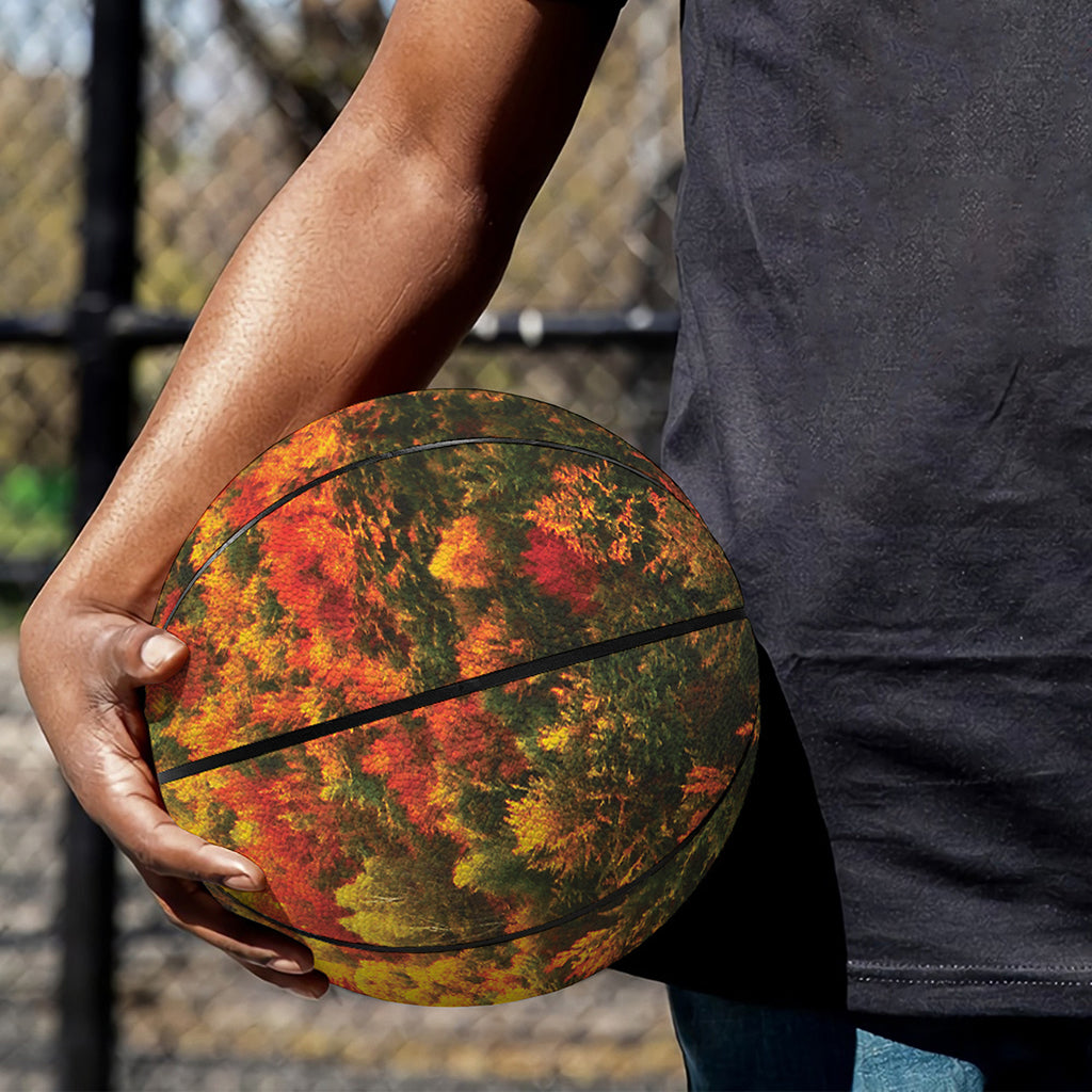 Autumn Mountain Print Basketball