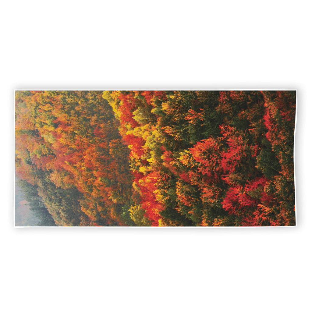 Autumn Mountain Print Beach Towel