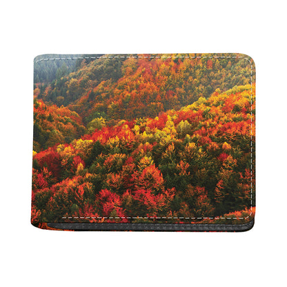 Autumn Mountain Print Bifold Wallet