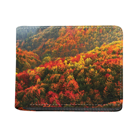Autumn Mountain Print Bifold Wallet