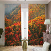 Autumn Mountain Print Blackout Pencil Pleat Curtains