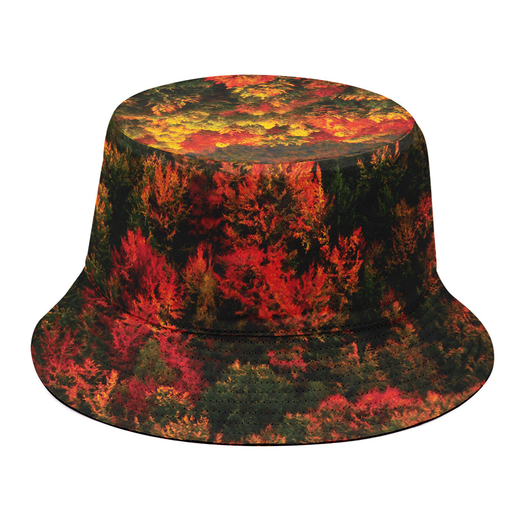 Autumn Mountain Print Bucket Hat