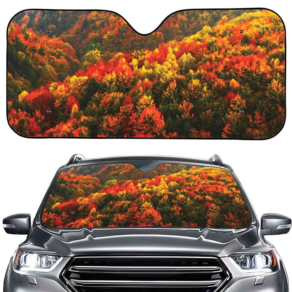 Autumn Mountain Print Car Windshield Sun Shade