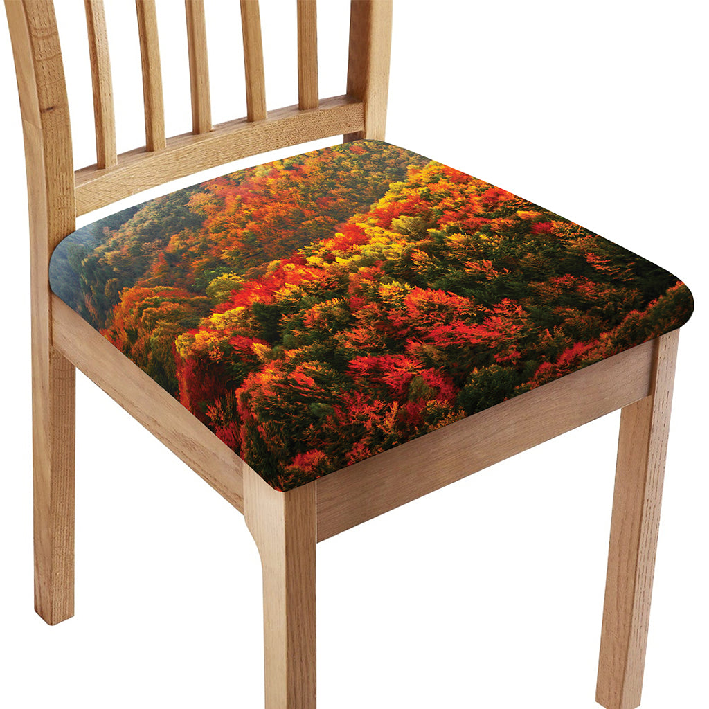 Autumn Mountain Print Chair Cushion Cover