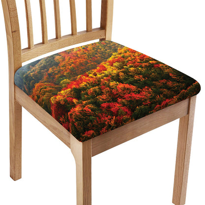 Autumn Mountain Print Chair Cushion Cover