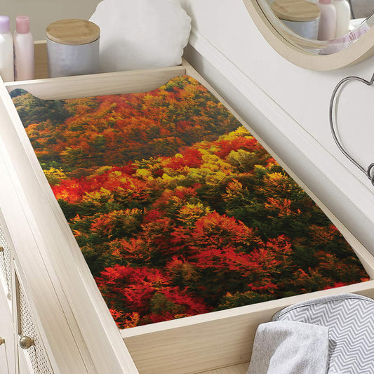 Autumn Mountain Print Changing Pad Cover