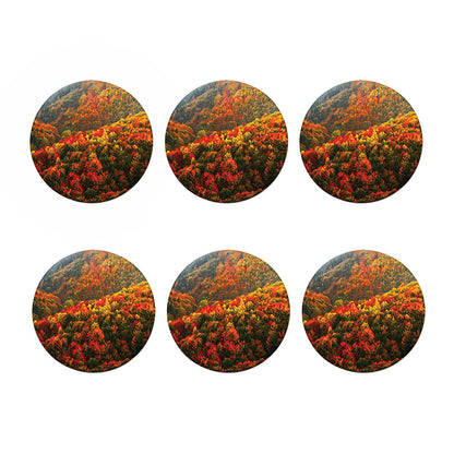 Autumn Mountain Print Coaster Set
