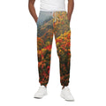 Autumn Mountain Print Cotton Sweatpants