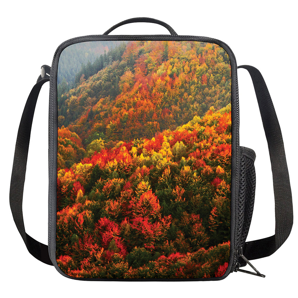 Autumn Mountain Print Crossbody Lunch Bag