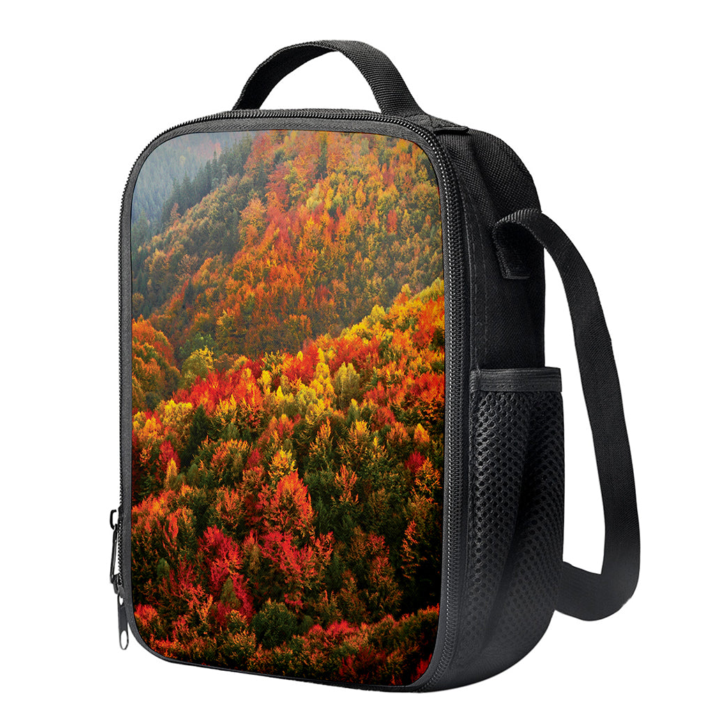 Autumn Mountain Print Crossbody Lunch Bag