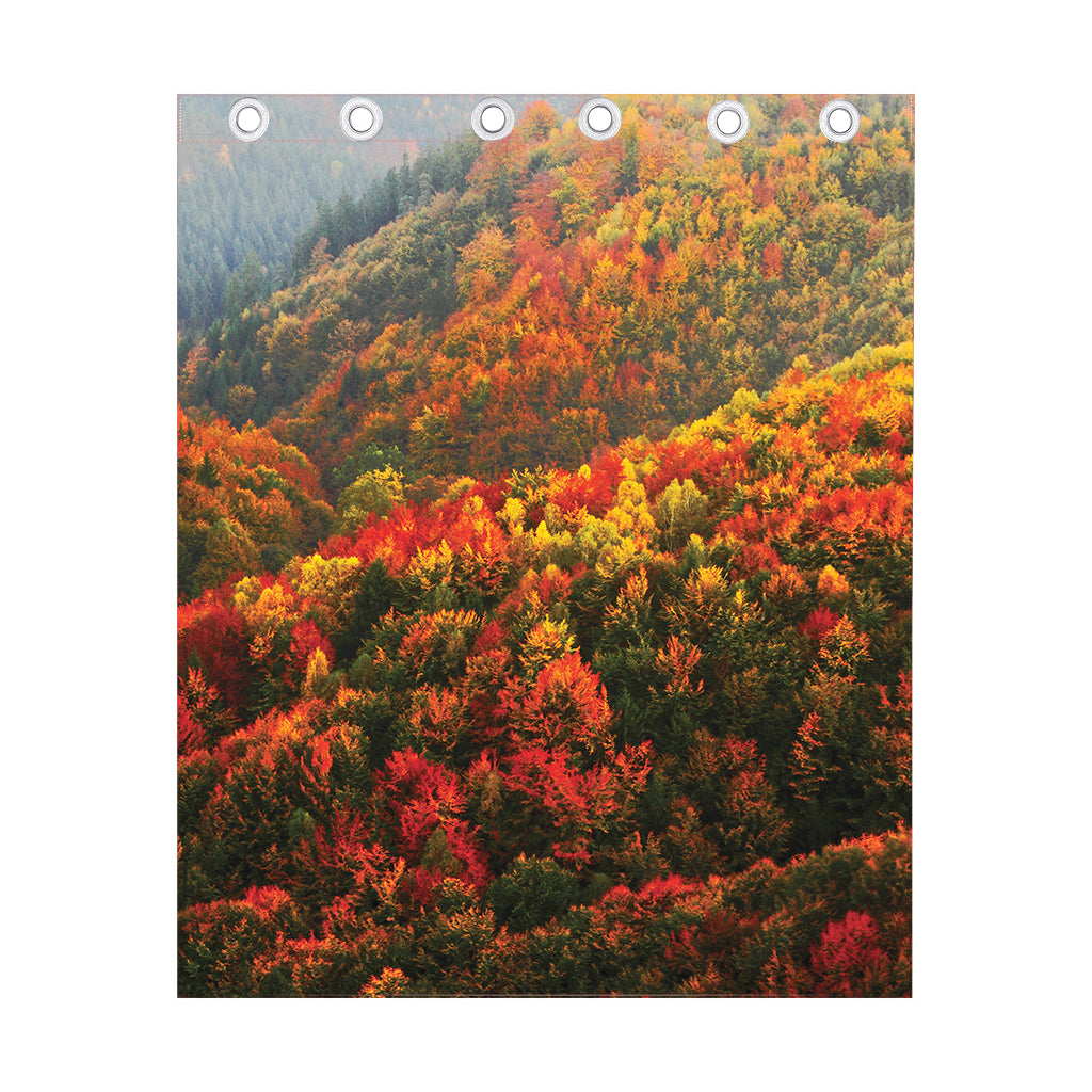 Autumn Mountain Print Curtain