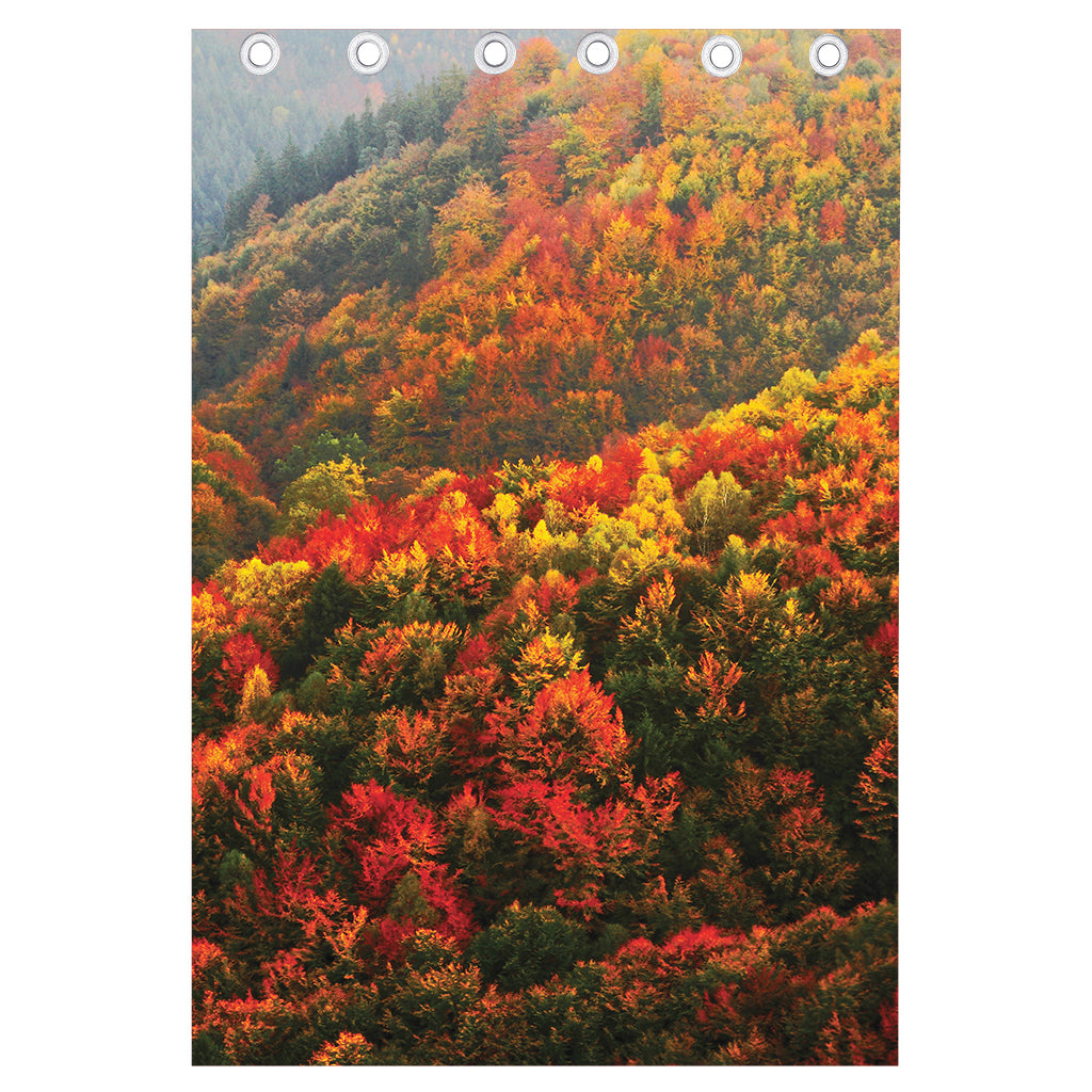 Autumn Mountain Print Curtain