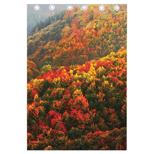 Autumn Mountain Print Curtain