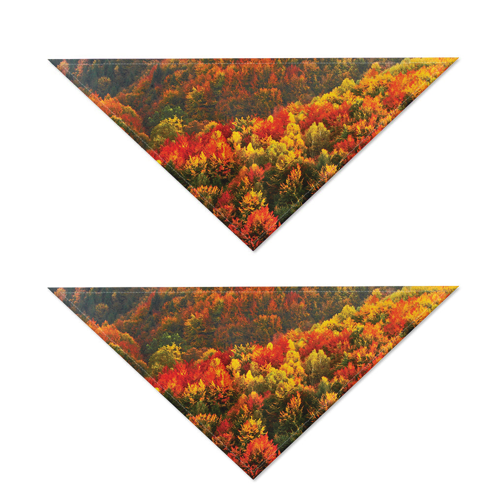 Autumn Mountain Print Dog Bandana