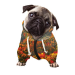 Autumn Mountain Print Dog Zip Up Hoodie