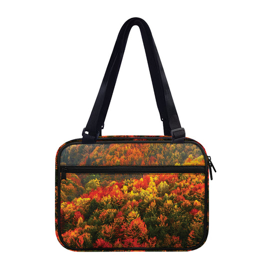 Autumn Mountain Print Double Strap Bible Bag